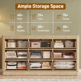 thumbnail image 3 of Blotout Fluted 9 Drawers Dresser for Bedroom, 63'' W Chest of Drawers with Power Outlet&Metal Handle, Fluted Fronts, Modern Dresser TV Stand, Wood Clothes Storage Organizer for Living Room, Hallway, 3 of 9