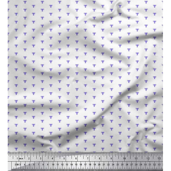 Soimoi Cotton Poplin Fabric Trophy Shirting Decor Fabric Printed Yard 42 Inch Wide