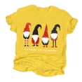 thumbnail image 1 of Mode Femmes Imprimé de Noël Manches Courtes Col Rond T-Shirt Ample Blouse Tops, 1 of 1