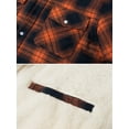 thumbnail image 5 of TACVASEN Men's Flannel Shirt Jacket Warm Fleece Plaid Jacket Cotton Winter Coats Orange 2XL, 5 of 6