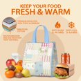 thumbnail image 5 of Pioneer Flower Floral Print Pattern Insulated Lunch Bag for Women & Adults,Large Portable Soft Cooler Lunch Bag,Thermal Food Storage Tote with Pearl Cotton,8.66L,8.75x5.75x9.5 Inch, 5 of 6