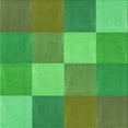 thumbnail image 1 of Ahgly Company Indoor Square Patterned Dark Lime Green Area Rugs, 5' Square, 1 of 6