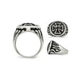 thumbnail image 3 of Gem & Harmony Mens Antiqued Stainless Steel Ring with Cross for Men, 3 of 5