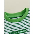 thumbnail image 6 of Toddler Baby Boys Summer Shorts Set 3 6 12 18 24 Months 2T 3T Golf Cart Patch Striped Short Sleeve Round Neck Tops Elastic Waistband Shorts, 6 of 9