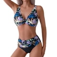 thumbnail image 2 of Traje de baño de 2 piezas para mujer, trajes de baño para mujer, bikini de dos piezas con espalda descubierta y vendaje, conjunto de ropa de playa para mujer, 2 of 5