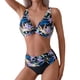 thumbnail image 2 of Tankini para mujer, bikini liso sin espalda, de dos piezas, estilo vendaje, para playa, dos piezas, tankini, 2 piezas, 2 of 5