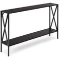 thumbnail image 4 of Topbuy Entryway Table Console Table 2 Tier Display Storage Shelf Brown, 4 of 7
