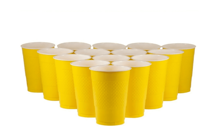 Jam Paper Plastic Cups - 12 oz - Yellow - 20/Pack