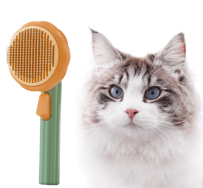 Dog Brush Dog Grooming Brush Self Cleaning Slicker Brush and A Metal Comb Cats and Rabbit Medium & Large Dogs Including Hair-Shedding Pets Professional Pet Grooming Brush for Small 