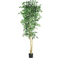 thumbnail image 2 of ZXNYH 3' Ficus Silk Artificial Trees, 36in, Green, 2 of 7