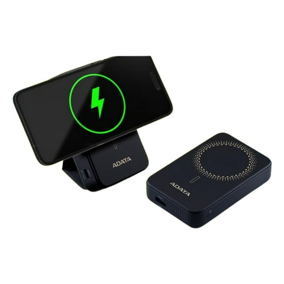 Batería Portátil, PowerBank con Cargador Inalámbrico Portátil Adata R100 10.000mAh Negro