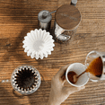 thumbnail image 3 of HLONK 2-4 Cup Coffee Filters 100 Count Disposable Basket Coffee Filter Paper  Compatible with Kalita Wave Pour Over Coffee Dripper 185 Series  For 2-4 People, 3 of 7