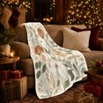 thumbnail image 3 of Printed Flannel Throw Blanket with Rustic Pumpkin Autumn Botanical Watercolor, 3 of 9