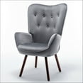 thumbnail image 3 of US Pride Furniture Kreedence 26.38" W Microfiber Wing Back Armchair, Gray, 3 of 5