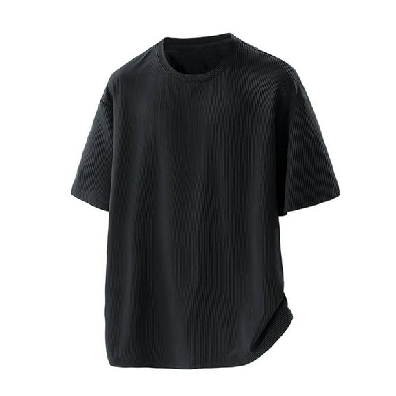 Jjayotai George Tee Shirt for Men, Men Solid Color Casual Sportwear Clothes, Loose Short Sleeve Round Neck Shirt, Men's Athletic Shirts & Tees