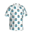 thumbnail image 2 of Balery Turtle Print Men's Hawaiian Shirts Short Sleeve Beach Shirt Relaxed Fit Vacation Button Down Shirts-, 2 of 9