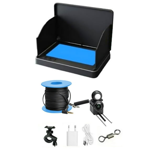 TAPDRA Portable Fish Finder with Camera 4.3 Inch IPS 30m Cable 5000mAh Battery Night Vision Ice Sea Fishing