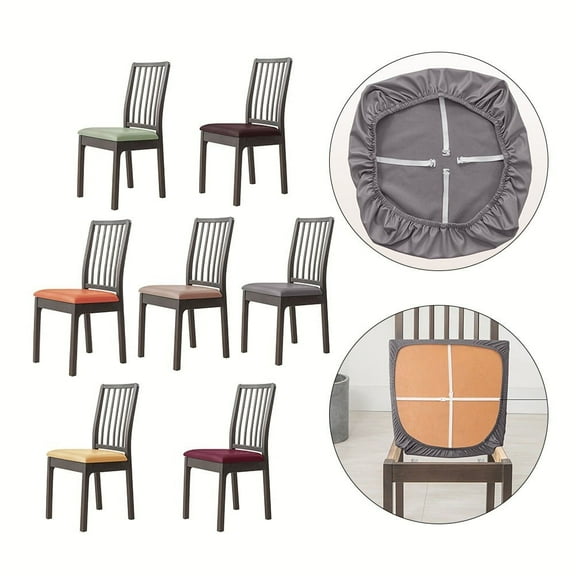 BCLONG PU Chair Cover Leather chair Cover Dining Room Chair Cover