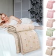 thumbnail image 6 of sruoe Summer Cooler Quilt, Lightweight Summer Quilt Full Queen for All Seasons, Breathable Naked Sleeping Skin-Friendly Washed Cotton Quilt, Cooler Fiber Ice Blanket, Polyester, 6 of 6