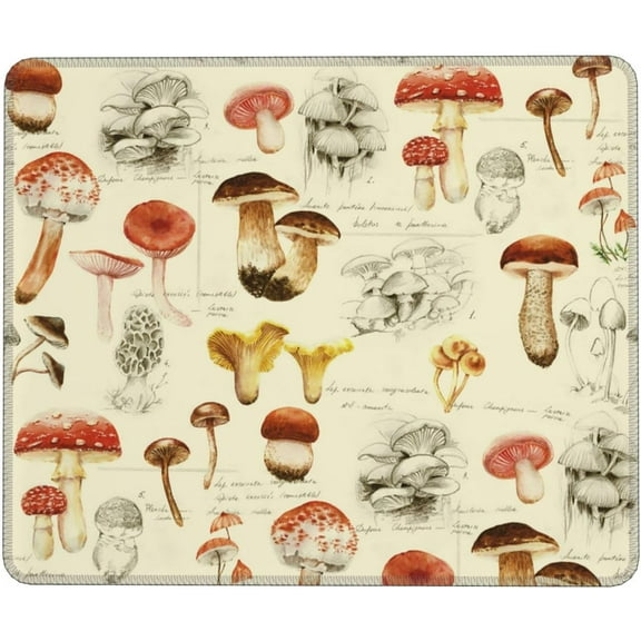10x12 Inch Cottagecore Gifts,Cottage Core Mouse Pad,Mushroom Mouse Pad,Mushroom Gifts,Small Mouse Pad,Non-Slip Mouse Pad