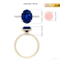 thumbnail image 5 of ANGARA Lab Grown 3.3 Ct Blue Sapphire Hidden Halo Engagement Ring for Women in 14K Yellow Gold (Size-10x8mm) | September Birthstone, Anniversary, Jewelry Gift for Women | Lab-Grown Blue Sapphire Ring, 5 of 8