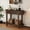 Espresso, variant on Harper & Bright Designs White Narrow Console Table with Stroage , Vintage Wood Entryway Table with Open Shelf for Entryways and Living Rooms