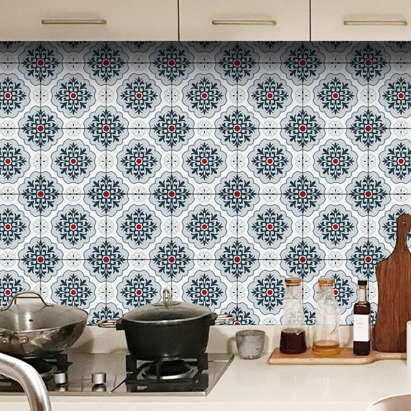 20×300cm Waterproof PVC Pattern Tiles Wall Stickers Kitchen Room Decor 1 Roll