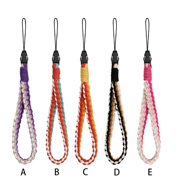 Mobile Phone Lanyard Universal Key Ring Camera Card Strap Rope Holder Portable Running Walking Travel Office Removable Red Colorful