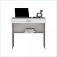 thumbnail image 3 of Writing Desk, Compact Workstation with Drawer & Lower Shelf | White | Engineered Wood, 3 of 7
