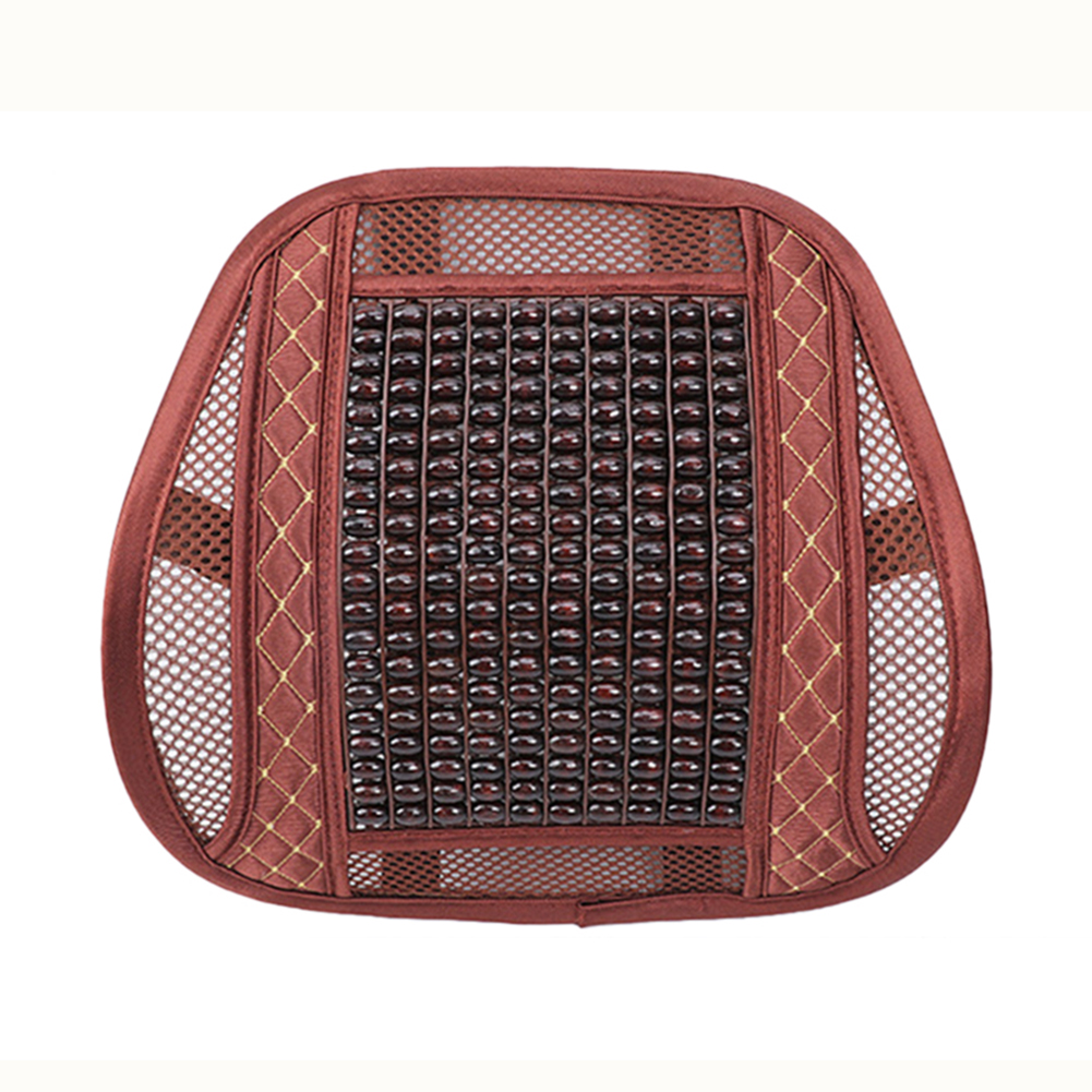 Wood Beaded Seat Cover Massaging Breathable Back Cushion for Car office