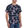 thumbnail image 2 of Qekee Love Butterflies Classic Fit T-Shirt Men's Shirt Men's Tight Short Sleeves for Exercise, Running, Mountaineering - Love Butterflies, 2 of 9