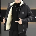 thumbnail image 5 of Chaquetas de plumón con estampado de parkas para hombre, abrigo acolchado con capucha y acolchado, promoción de invierno, ropa ligera y cálida de Corea del frío, 5 of 5