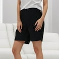 thumbnail image 6 of Shorts for Women Summer Solid Color Pocket Casual High Waist Hot Bermuda Cargo Board Gym Black Bottoms Sizes 2XL, 6 of 6