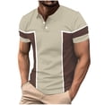 thumbnail image 1 of Birdeem Shirts for Men Mens Fashion Casual Solid Color Button Short Sleeve Turndown Collar Blouse, 1 of 1