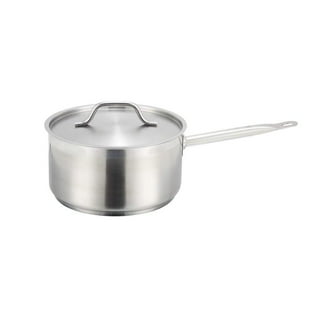 3L/3.17qt Non-stick Pot Stainless Steel Stock Pot with Lid + Steaming Rack