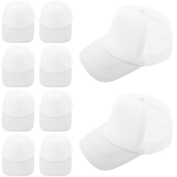 Homoyoyo 10 Pcs Casquette de Baseball à Visière Plate Simple et Élégante pour Hommes Femmes Vacances Magasinage Casquettes de Sublimation