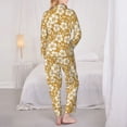 thumbnail image 6 of Goofa Rose Flowers Printed Women’s 2 Piece Pajama Set Super,Pajamas Women's Long Sleeve Sleepwear Soft Button Down Loungewear Pjs Lounge Set Nightwear-X-Large, 6 of 9