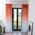 thumbnail image 3 of 1 Panel Set Linen Sheer Curtains 96 Inches Long for Sliding Glass Door Window Treatments Drapes Living Room,Off White Ivory Cream,8 FT 52x96 Length, Orange, 3 of 9