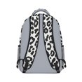 thumbnail image 3 of Black and White Leopard Print Backpack for School, Cute School Bag with Adjustable Shoulder Straps and Padded Back, 15.3"x11"x6.7", 3 of 5
