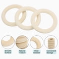 thumbnail image 3 of Anillos de Madera Sin Terminar Uxcell, Aros de Madera Suave para Macramé para Manualidades DIY, Decoración de Tejido 2" 20 Pcs, 3 of 6