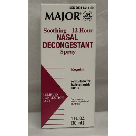 Major 12 Hour Nasal Decongestant Spray 1 oz.