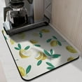 thumbnail image 2 of Vintage Lemons and Bees Coffee Station Mat Absorbent Rubber Backed Drying Mat for Kitchen Counter Cute Bright Yellow Print, 2 of 6