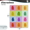 thumbnail image 4 of Stupell Industries Contemporary Rainbow Gummy Bear Candy Grid Canvas Art, 16 x 20, by LISH Creative, 4 of 8