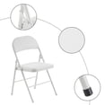 thumbnail image 3 of 6 Pack White Folding Chairs with Padded Seats, Portable Stackable Foldable Chairs for Indoor & Outdoor, Commercial Seat with Metal Frame for Events Office Wedding Party, 330lbs Capacity, 3 of 7