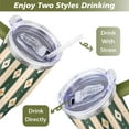 thumbnail image 5 of Doodle Bows Diamond Stars 40 Oz Tumbler with Handle Lid and Straw Stainless Steel Double Walled Vacuum Insulated Cup Merry Christmas Gifts Tumbler for Women Men Friends Outdoor Indoor, 5 of 6