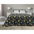 thumbnail image 1 of Space Down Alternative Comforter, Alien Planets with Shooting Stars and Polka Dots Galaxy Heavenly Bodies Asteroid, Microfiber Quilt for All Season, 5 Sizes, Multicolor, by Ambesonne, 1 of 3