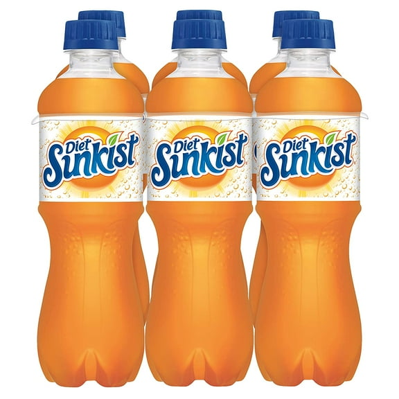 Sunkist Zero Orange Soda Bottle, 16.9 fl Oz, 12 Pack Best for Summer Drink, Party Pack