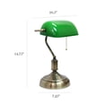 thumbnail image 2 of Lampe de bureau Simple Designs avec abat-jour en verre, verte, 2 of 4