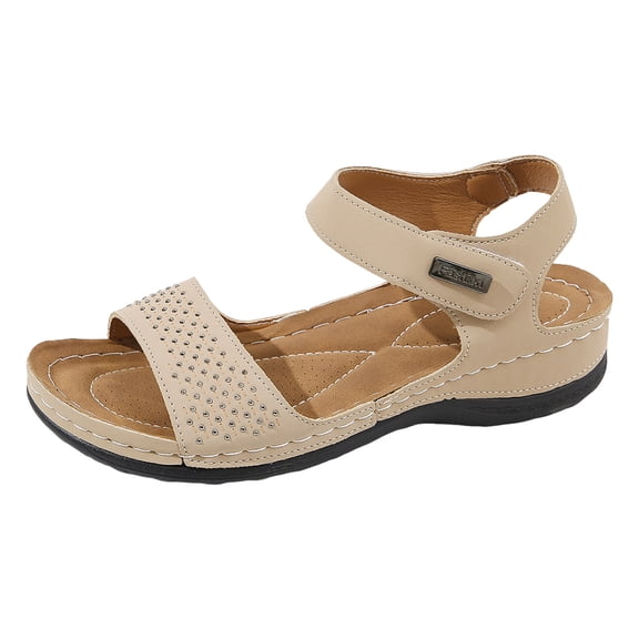 YLYL Womens Orthopedic Sandals Arch Support Ankle Strap Open Toe Comfortable Casual Summer Beach Shoes
