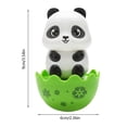 thumbnail image 3 of Adorable Panda Wobble Sensory Toy - Unfallable Baby Bath Float, Promotes Coordination, Plastic Material, 9x6x6cm, 46g, 3 of 6